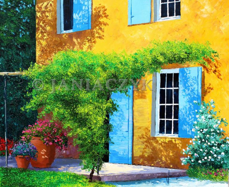 In the shade of the arbor 46x55 cm