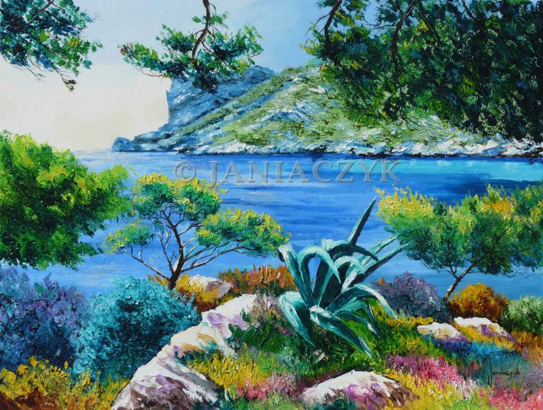 Agave of the creek 65x50 cm