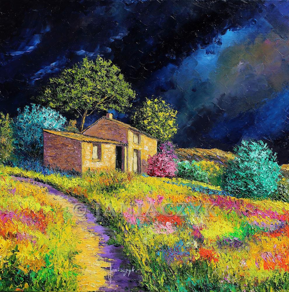 Jean-Marc Janiaczyk. Dark stormy sky 50x50 cm