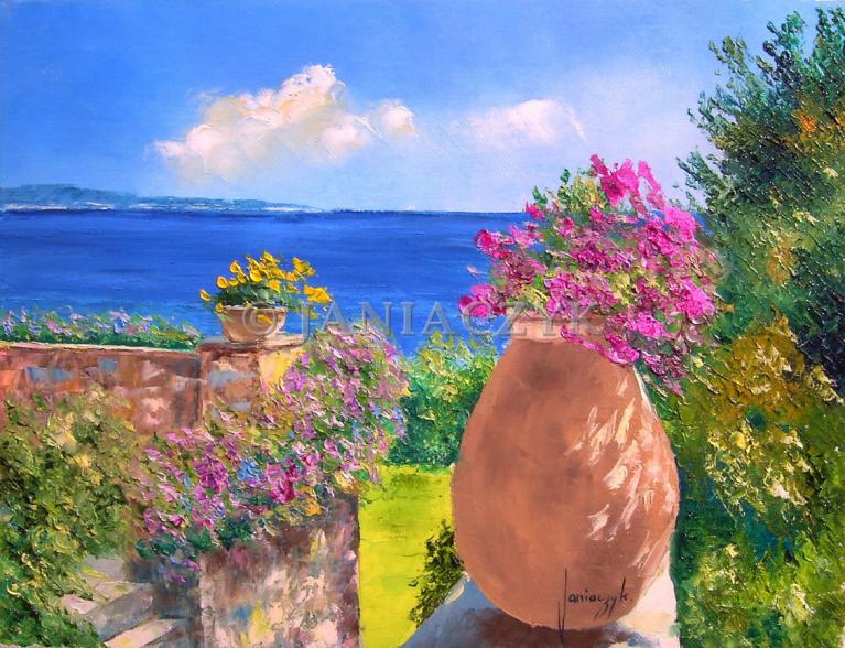 Descent to the garden of the sea 46x38 cm