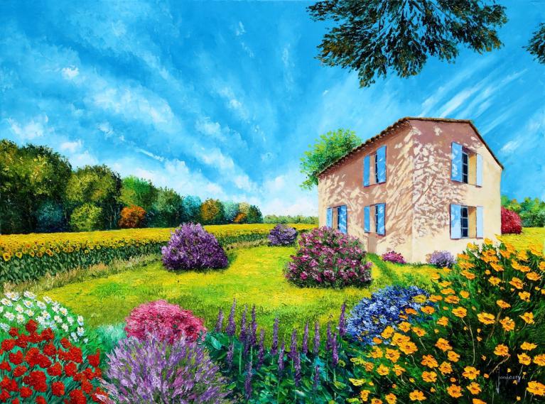 Flowered garden