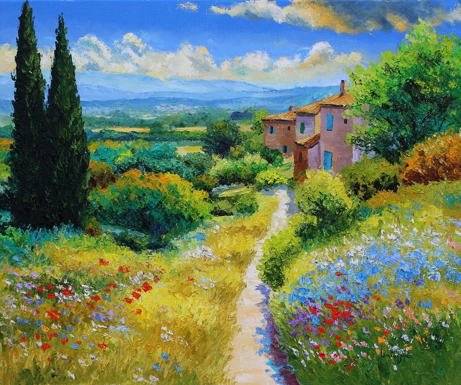 All paintings are unique and original, painted with oil paints and palette knives.