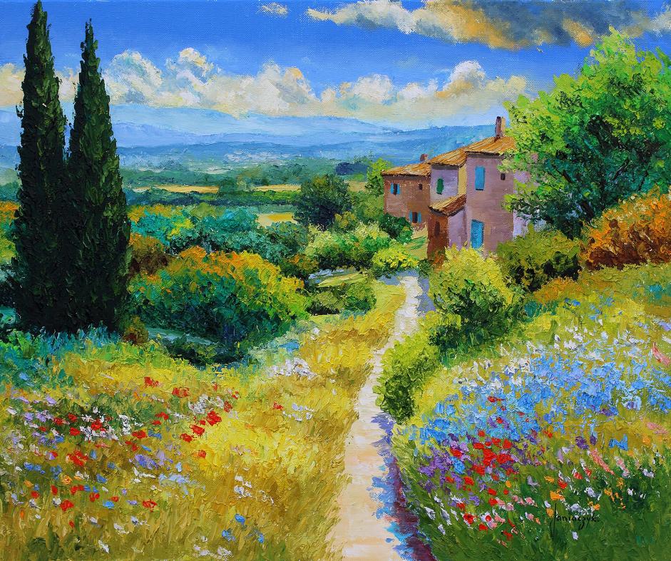 Path to the village  46x55 cm